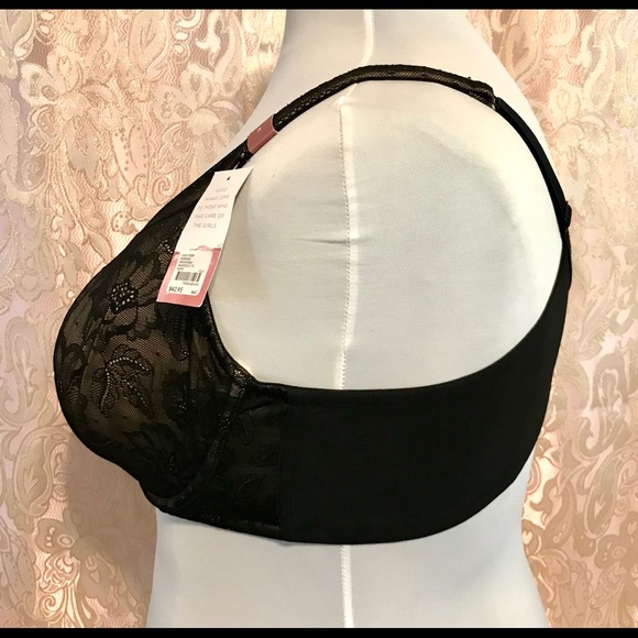 NWT Black Lace Cacique Unlined Bra 46C - Picture 5 of 9